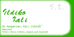 ildiko kali business card